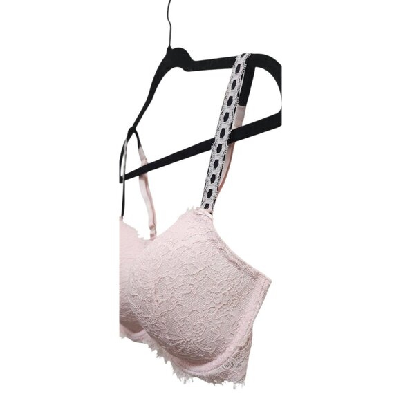 VS DREAM ANGELS Lightly Lined Ribbon Slot Demi Bra Angel Pink Ribbon Slot 36DD - Picture 10 of 14